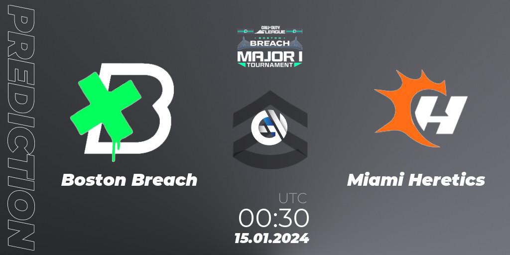 Boston Breach vs Miami Heretics: Match Prediction. 15.01.2024 at 00:30, Call of Duty, Call of Duty League 2024: Stage 1 Major Qualifiers