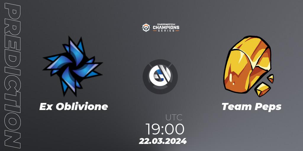 Ex Oblivione vs Team Peps: Match Prediction. 22.03.2024 at 19:00, Overwatch, Overwatch Champions Series 2024 - EMEA Stage 1 Main Event