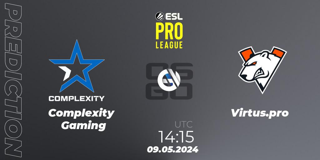 Complexity Gaming vs Virtus.pro: Match Prediction. 09.05.2024 at 14:15, Counter-Strike (CS2), ESL Pro League Season 19