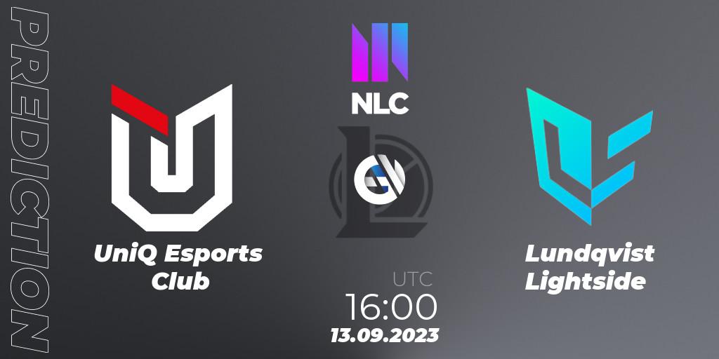 UniQ Esports Club vs Lundqvist Lightside: Match Prediction. 13.09.2023 at 16:00, LoL, NLC Division 1 2024 Promotion