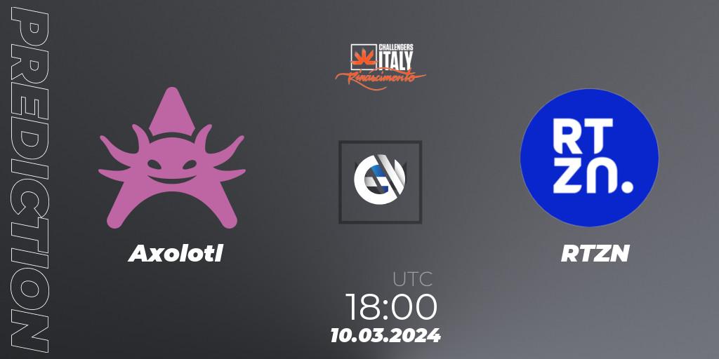 Axolotl vs RTZN: Match Prediction. 10.03.24, VALORANT, VALORANT Challengers 2024 Italy: Rinascimento Split 1