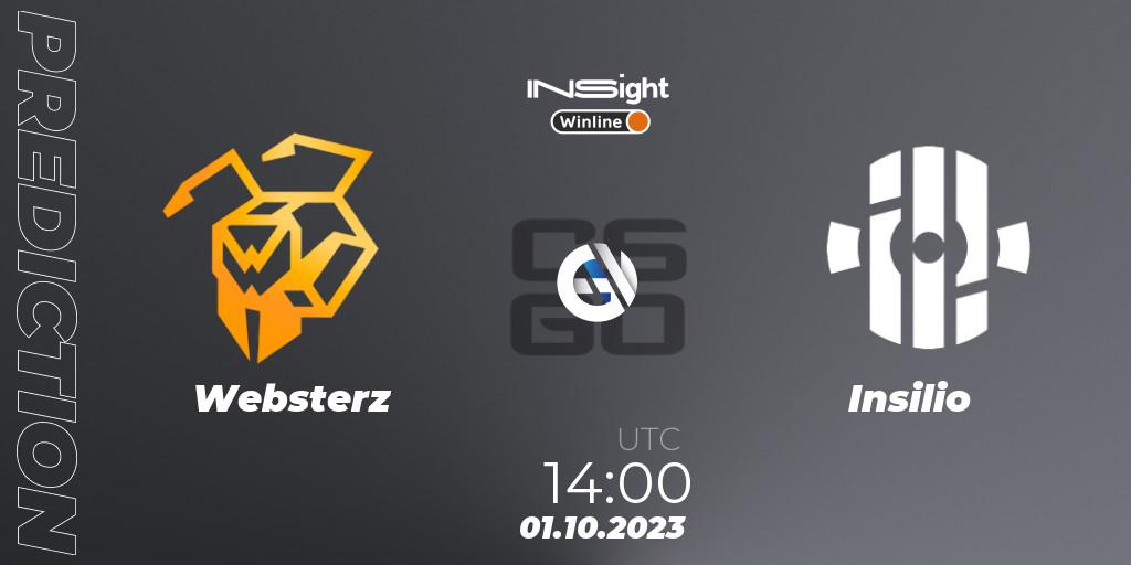 Websterz vs Insilio: Match Prediction. 02.10.2023 at 15:30, Counter-Strike (CS2), Winline Insight Season 4