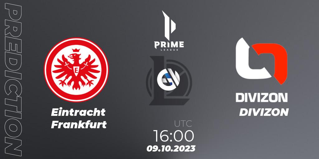 Eintracht Frankfurt vs DIVIZON: Match Prediction. 09.10.2023 at 16:00, LoL, Prime League Pokal 2023