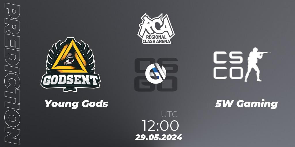Young Gods vs 5W Gaming: Match Prediction. 29.05.2024 at 12:00, Counter-Strike (CS2), Regional Clash Arena Europe: Closed Qualifier