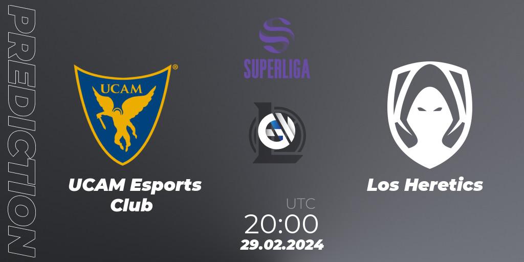 UCAM Esports Club vs Los Heretics: Match Prediction. 29.02.2024 at 20:00, LoL, Superliga Spring 2024 - Group Stage