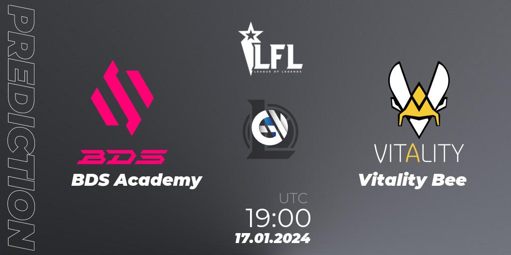 BDS Academy vs Vitality Bee: Match Prediction. 17.01.2024 at 19:00, LoL, LFL Spring 2024