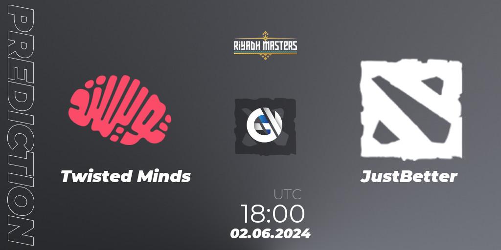 Twisted Minds vs JustBetter: Match Prediction. 02.06.2024 at 18:00, Dota 2, Riyadh Masters 2024: Western Europe Closed Qualifier