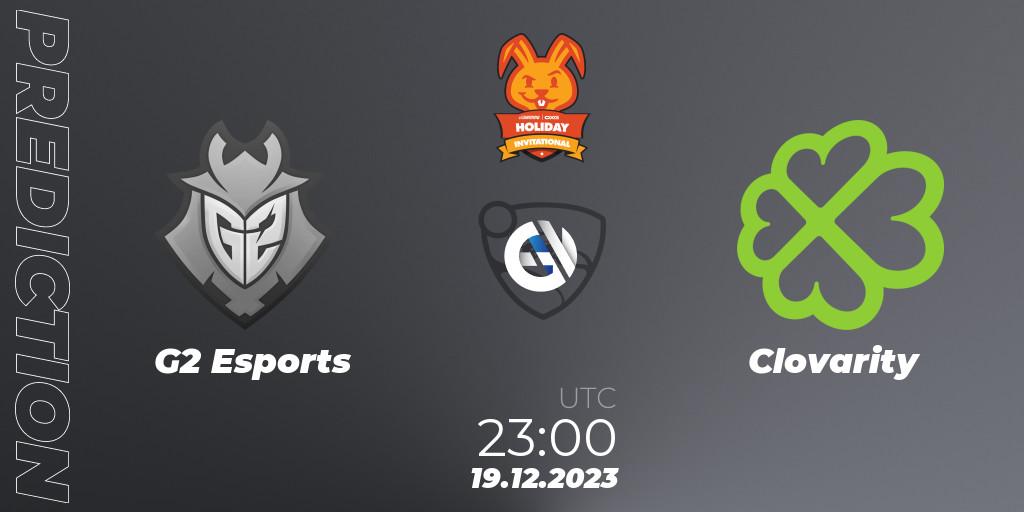 G2 Esports vs Clovarity: Match Prediction. 19.12.2023 at 23:00, Rocket League, OXG Holiday Invitational