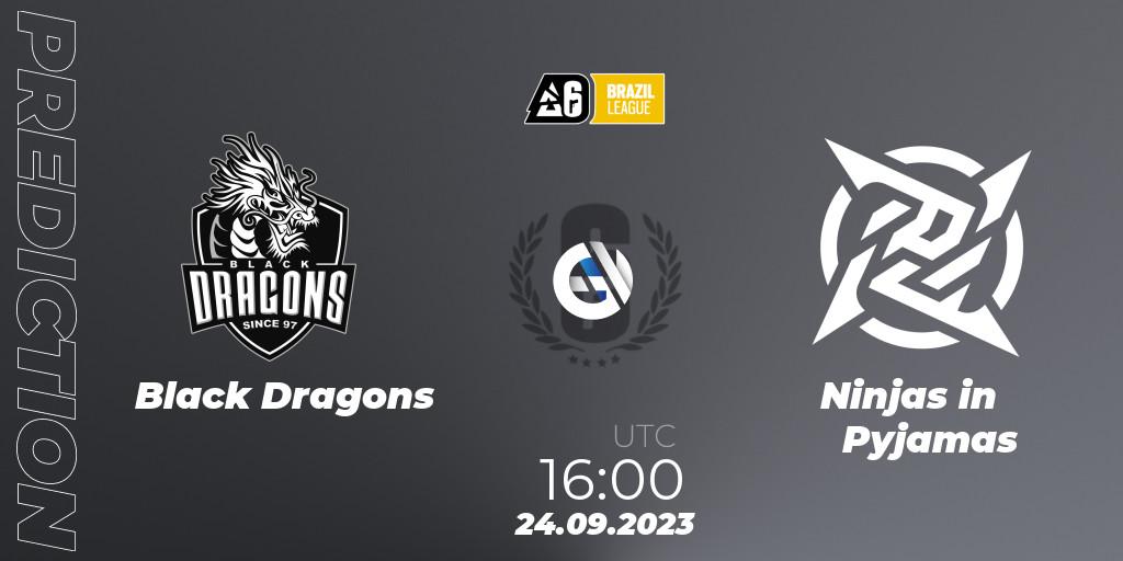 Black Dragons vs Ninjas in Pyjamas: Match Prediction. 24.09.2023 at 16:00, Rainbow Six, Brazil League 2023 - Stage 2