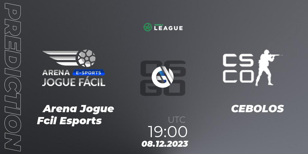 Arena Jogue Fácil Esports vs CEBOLOS: Match Prediction. 08.12.2023 at 19:00, Counter-Strike (CS2), ESEA Season 47: Open Division - South America