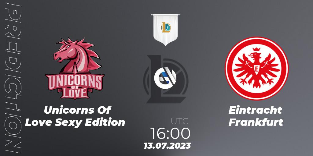 Unicorns Of Love Sexy Edition vs Eintracht Frankfurt: Match Prediction. 13.07.2023 at 16:00, LoL, Prime League Summer 2023 - Group Stage