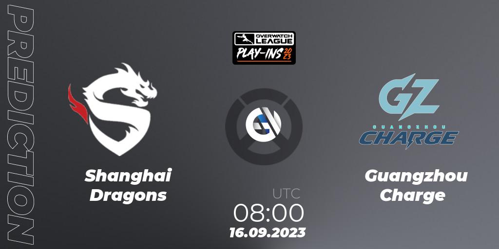 Shanghai Dragons vs Guangzhou Charge: Match Prediction. 16.09.23, Overwatch, Overwatch League 2023 - Play-Ins