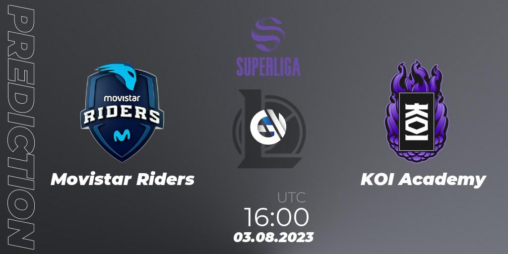 Movistar Riders vs KOI Academy: Match Prediction. 03.08.2023 at 16:00, LoL, LVP Superliga Summer 2023 - Playoffs