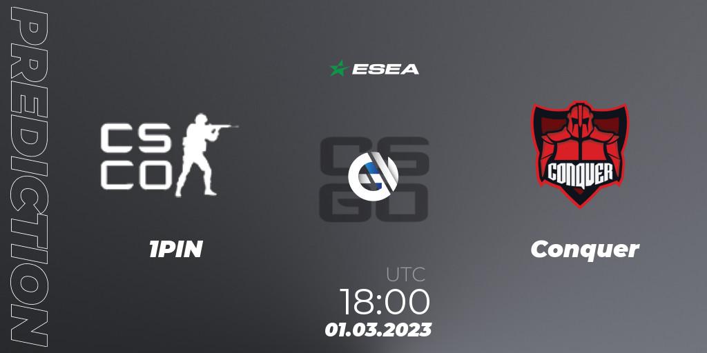 Coalesce vs Conquer: Match Prediction. 01.03.2023 at 18:00, Counter-Strike (CS2), ESEA Season 44: Advanced Division - Europe