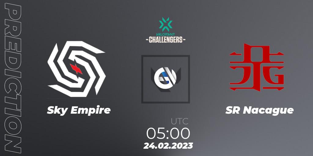 Sky Empire vs SR Nacague: Match Prediction. 24.02.2023 at 05:00, VALORANT, VALORANT Challengers 2023: Philippines Split 1