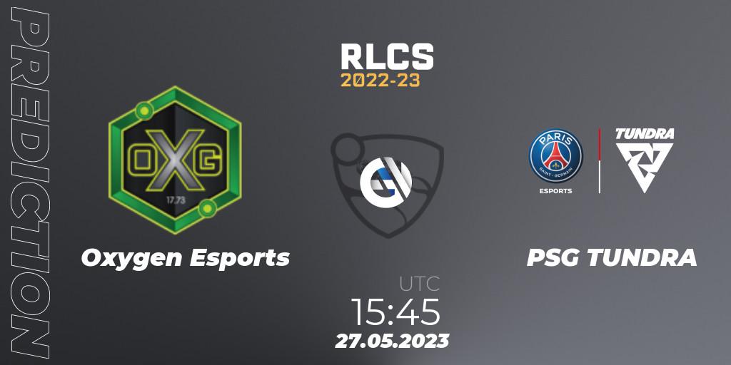 Oxygen Esports vs PSG TUNDRA: Match Prediction. 27.05.2023 at 15:45, Rocket League, RLCS 2022-23 - Spring: Europe Regional 2 - Spring Cup