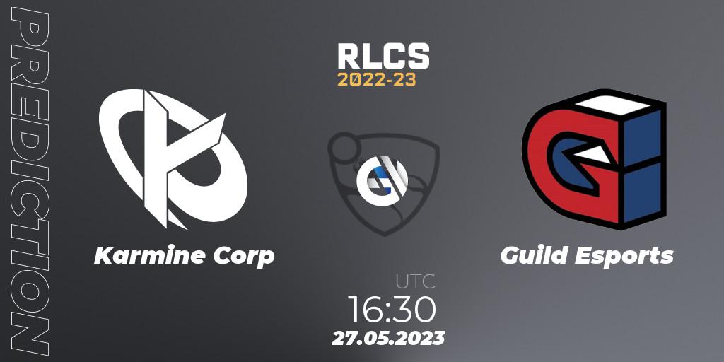 Karmine Corp vs Guild Esports: Match Prediction. 27.05.2023 at 16:35, Rocket League, RLCS 2022-23 - Spring: Europe Regional 2 - Spring Cup