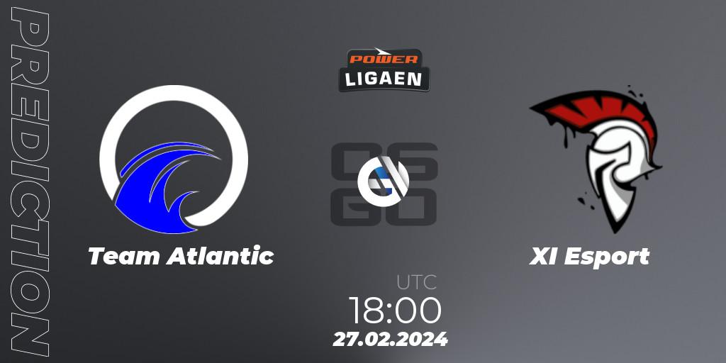 Team Atlantic vs XI Esport: Match Prediction. 27.02.2024 at 18:00, Counter-Strike (CS2), Dust2.dk Ligaen Season 25