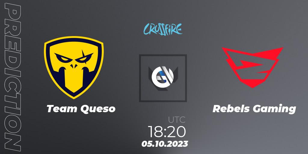 Team Queso vs Rebels Gaming: Match Prediction. 05.10.23, VALORANT, LVP - Crossfire Cup 2023: Contenders #1