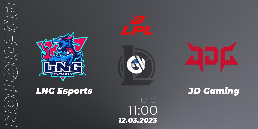 LNG Esports vs JD Gaming: Match Prediction. 12.03.2023 at 11:30, LoL, LPL Spring 2023 - Group Stage