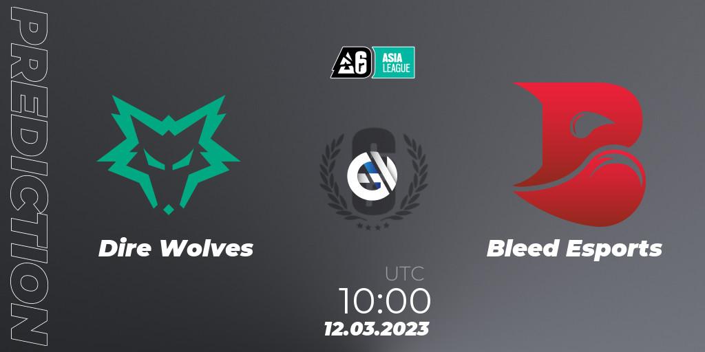 Dire Wolves vs Bleed Esports: Match Prediction. 12.03.2023 at 10:30, Rainbow Six, SEA League 2023 - Stage 1