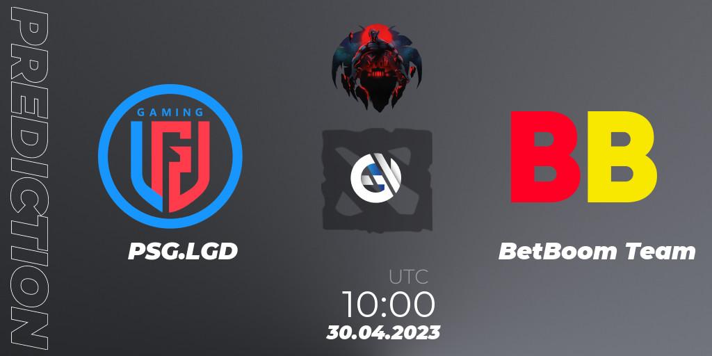 PSG.LGD vs BetBoom Team: Match Prediction. 30.04.2023 at 10:00, Dota 2, The Berlin Major 2023 ESL - Group Stage