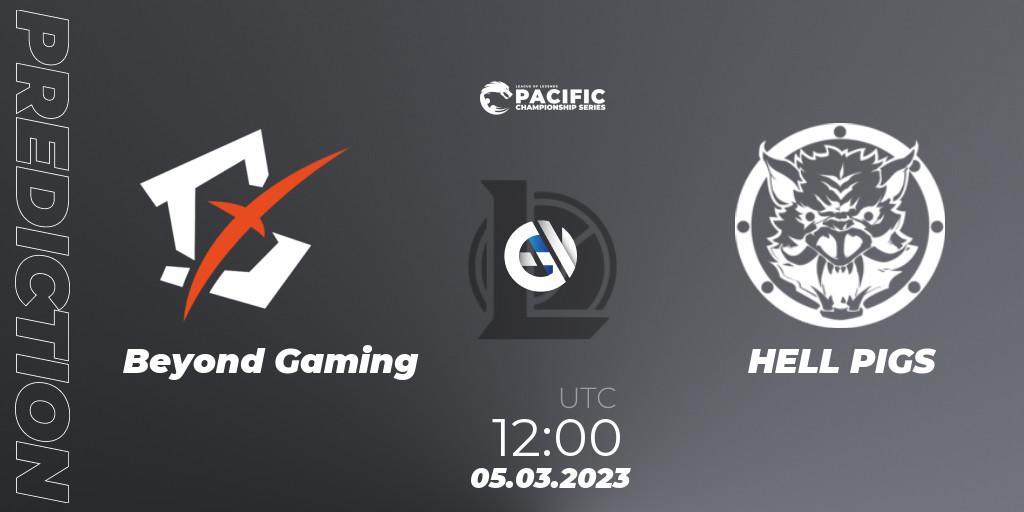 Beyond Gaming vs HELL PIGS: Match Prediction. 05.03.2023 at 12:10, LoL, PCS Spring 2023 - Group Stage