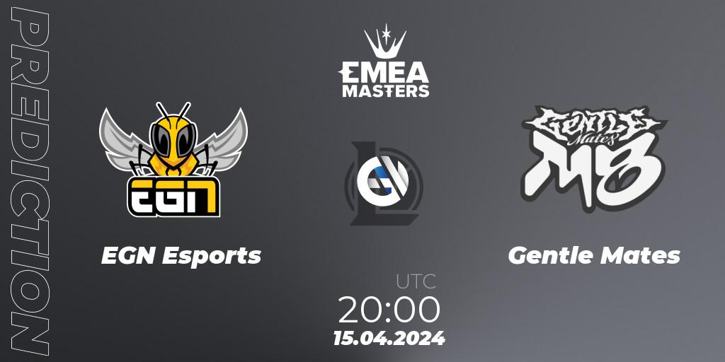 EGN Esports vs Gentle Mates: Match Prediction. 15.04.2024 at 20:00, LoL, EMEA Masters Spring 2024 - Play-In