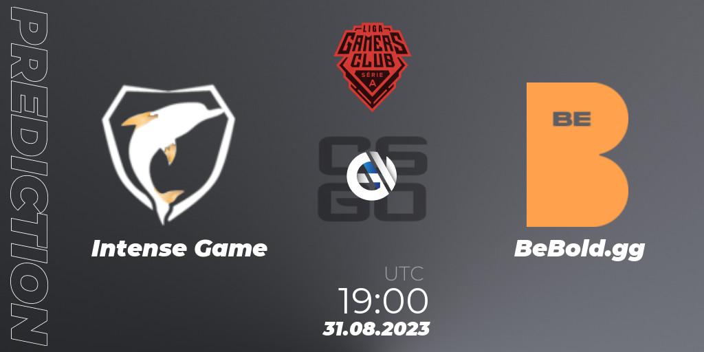 Intense Game vs BeBold.gg: Match Prediction. 31.08.2023 at 19:00, Counter-Strike (CS2), Gamers Club Liga Série A: August 2023