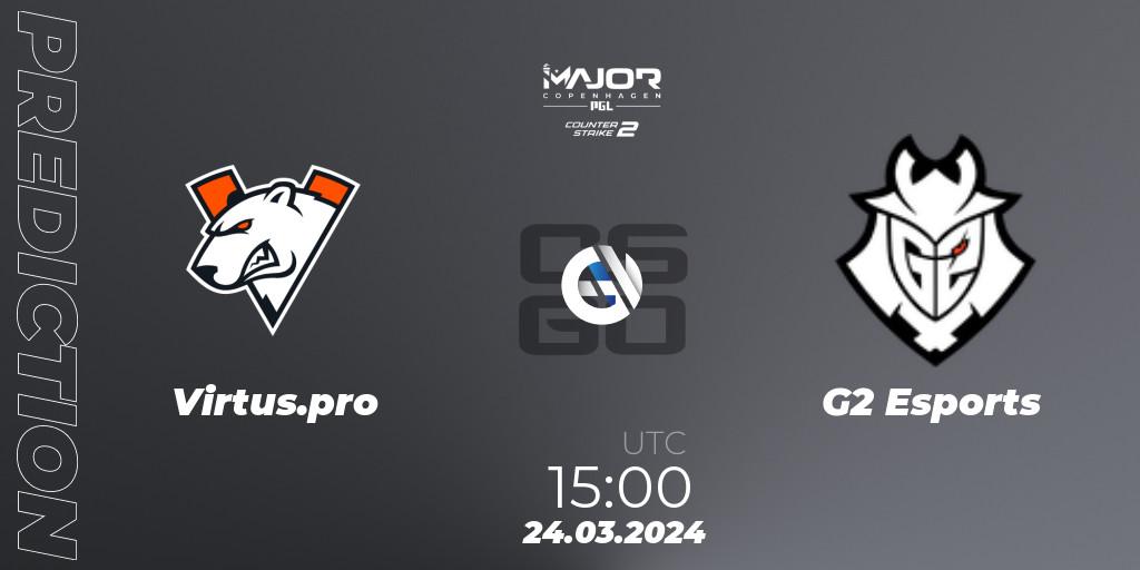 Virtus.pro vs G2 Esports: Match Prediction. 24.03.24, CS2 (CS:GO), PGL CS2 Major Copenhagen 2024