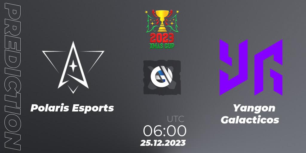 Polaris Esports vs Yangon Galacticos: Match Prediction. 25.12.2023 at 06:07, Dota 2, Xmas Cup 2023