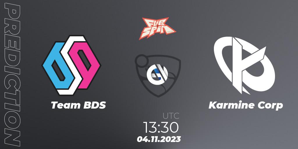 Team BDS vs Karmine Corp: Match Prediction. 04.11.2023 at 13:45, Rocket League, Flip & Spin - Finals