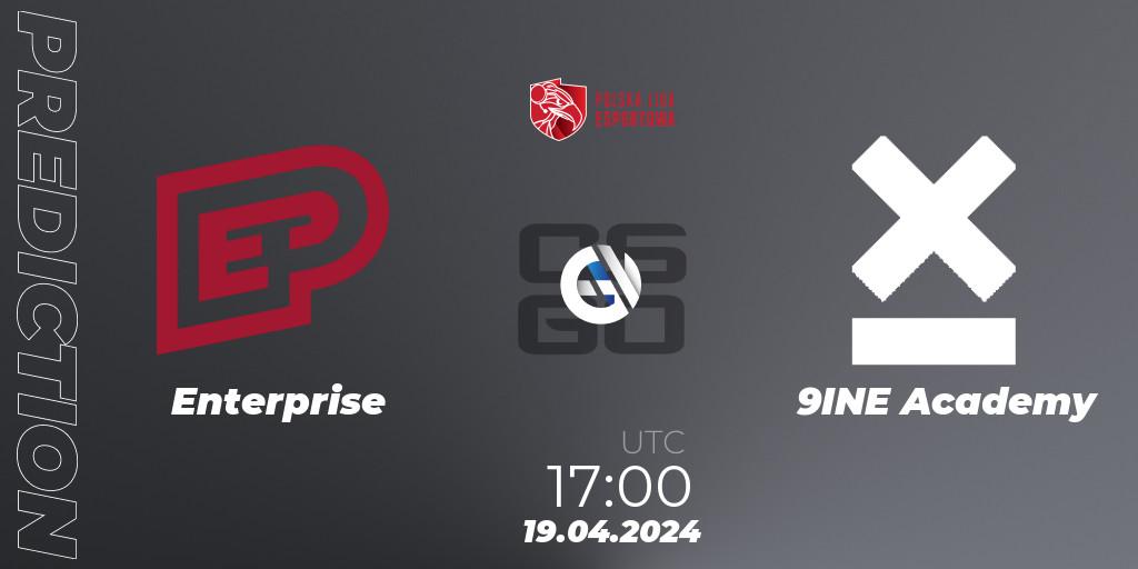 Enterprise vs 9INE Academy: Match Prediction. 19.04.24, CS2 (CS:GO), Polska Liga Esportowa 2024: Split #1