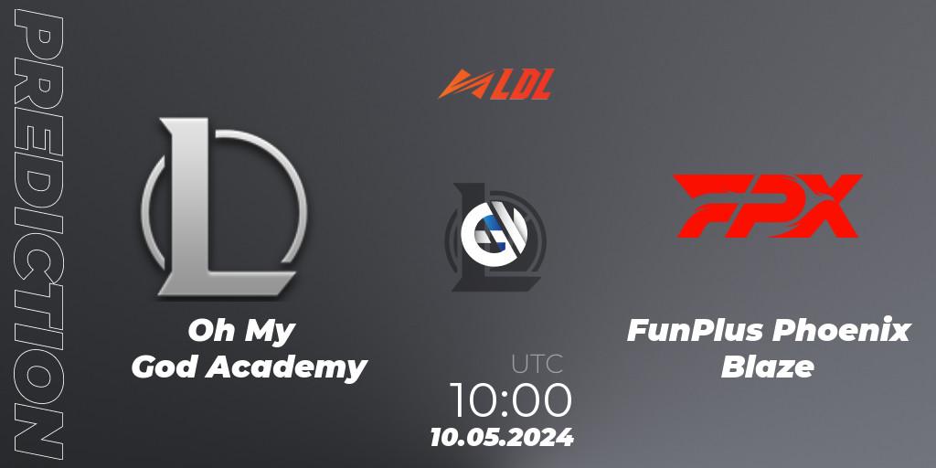 Oh My God Academy vs FunPlus Phoenix Blaze: Match Prediction. 10.05.2024 at 10:00, LoL, LDL 2024 - Stage 2