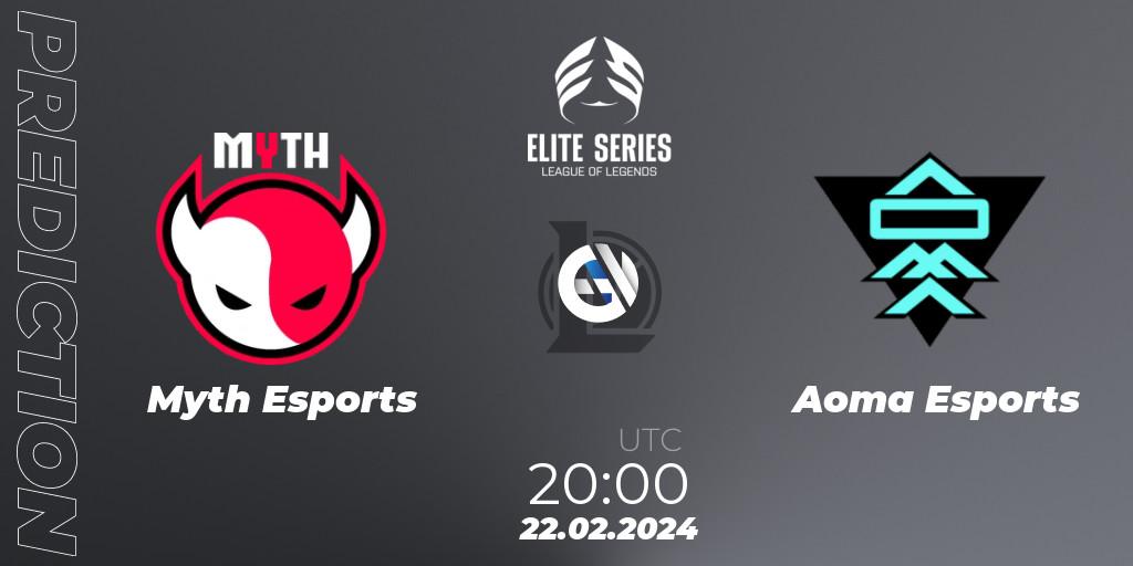 Myth Esports vs Aoma Esports: Match Prediction. 22.02.2024 at 20:00, LoL, Elite Series Spring 2024