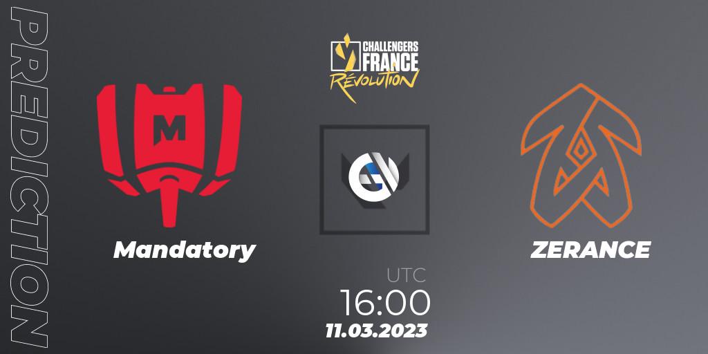 Mandatory vs ZERANCE: Match Prediction. 11.03.23, VALORANT, VALORANT Challengers 2023 France: Revolution Split 1
