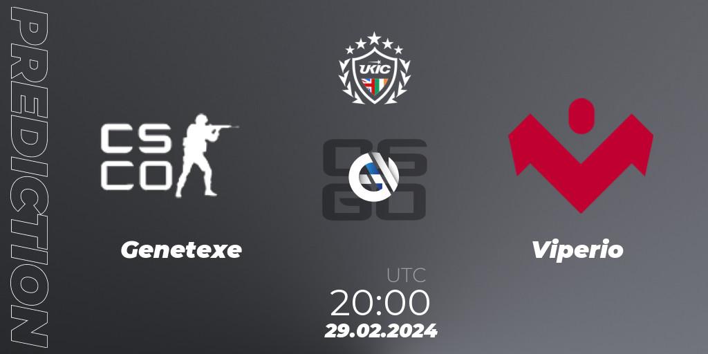 Genetexe vs Viperio: Match Prediction. 29.02.2024 at 20:00, Counter-Strike (CS2), UKIC League Season 1: Division 1
