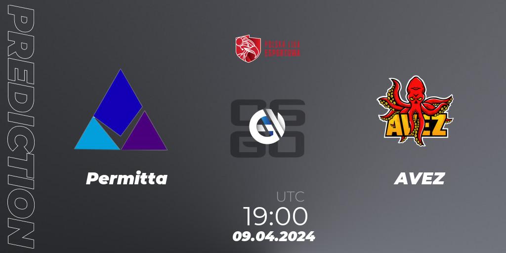Permitta vs AVEZ: Match Prediction. 09.04.24, CS2 (CS:GO), Polska Liga Esportowa 2024: Split #1