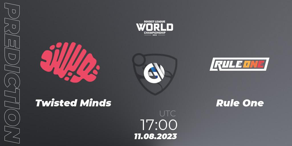 Twisted Minds vs Rule One: Match Prediction. 11.08.2023 at 17:30, Rocket League, Rocket League Championship Series 2022-23 - World Championship Group Stage
