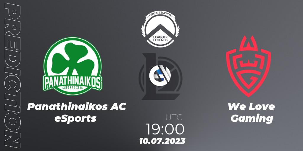 Panathinaikos AC eSports vs We Love Gaming: Match Prediction. 10.07.2023 at 19:30, LoL, Greek Legends League Summer 2023