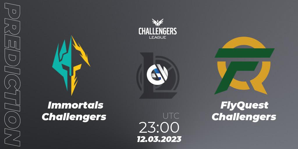 Immortals Challengers vs FlyQuest Challengers: Match Prediction. 12.03.23, LoL, NACL 2023 Spring - Playoffs