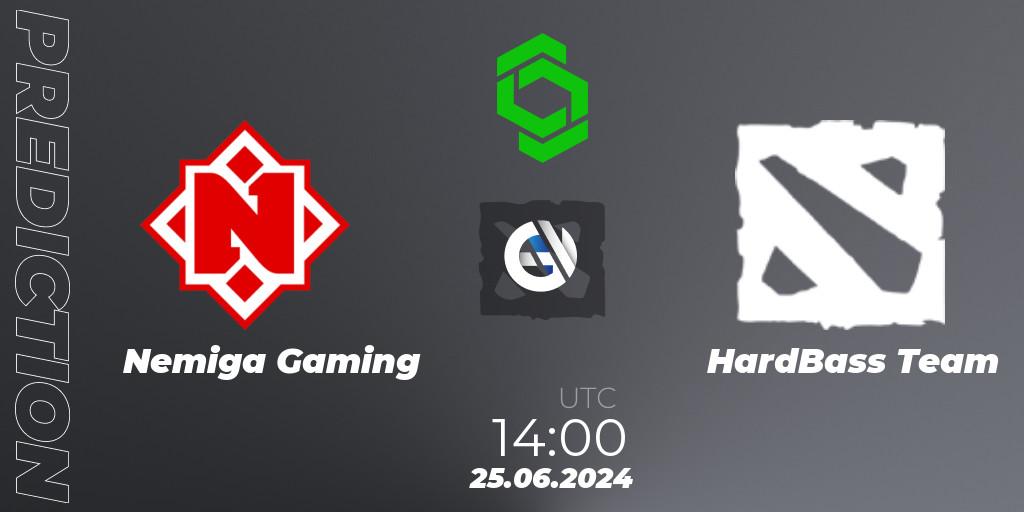 Nemiga Gaming vs HardBass Team: Match Prediction. 25.06.2024 at 08:00, Dota 2, CCT Dota 2 Series 1