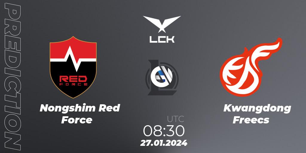 Nongshim Red Force vs Kwangdong Freecs: Match Prediction. 27.01.24, LoL, LCK Spring 2024 - Group Stage