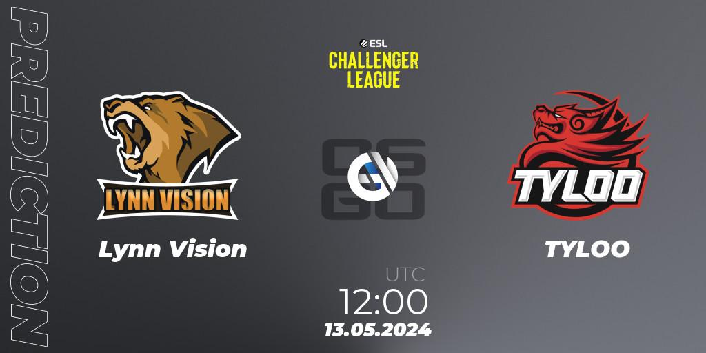 Lynn Vision vs TYLOO: Match Prediction. 13.05.24, CS2 (CS:GO), ESL Challenger League Season 47: Asia