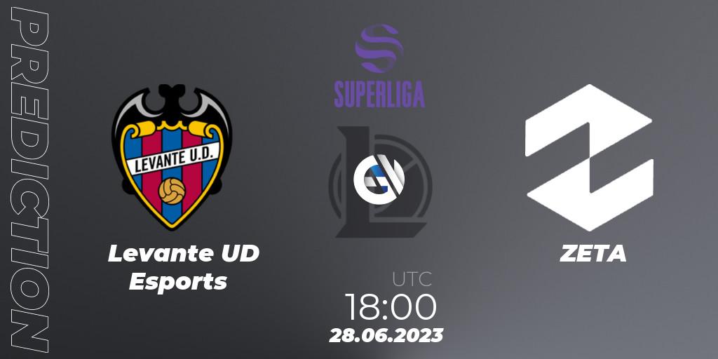Levante UD Esports vs ZETA: Match Prediction. 28.06.2023 at 18:00, LoL, LVP Superliga 2nd Division 2023 Summer