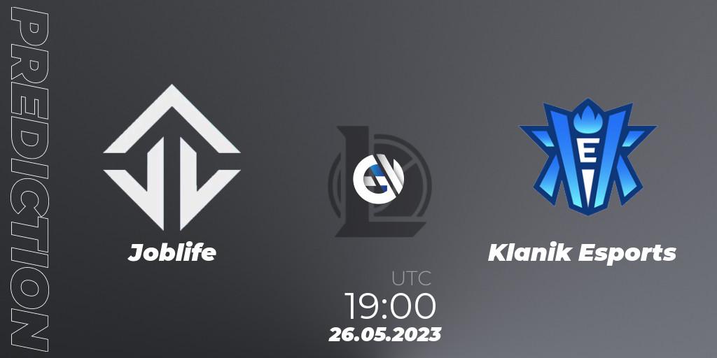 Joblife vs Klanik Esports: Match Prediction. 26.05.2023 at 19:00, LoL, LFL Division 2 Summer 2023 - Group Stage