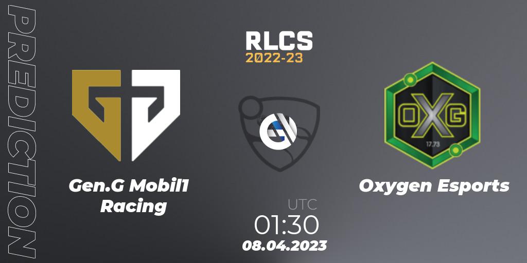 Gen.G Mobil1 Racing vs Oxygen Esports: Match Prediction. 07.04.2023 at 19:45, Rocket League, RLCS 2022-23 - Winter Split Major