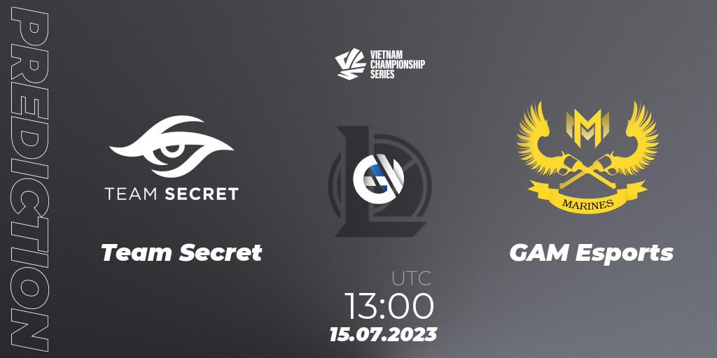Team Secret vs GAM Esports: Match Prediction. 15.07.2023 at 13:00, LoL, VCS Dusk 2023