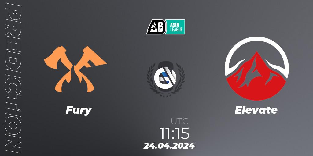 Fury vs Elevate: Match Prediction. 24.04.24, Rainbow Six, Asia League 2024 - Stage 1