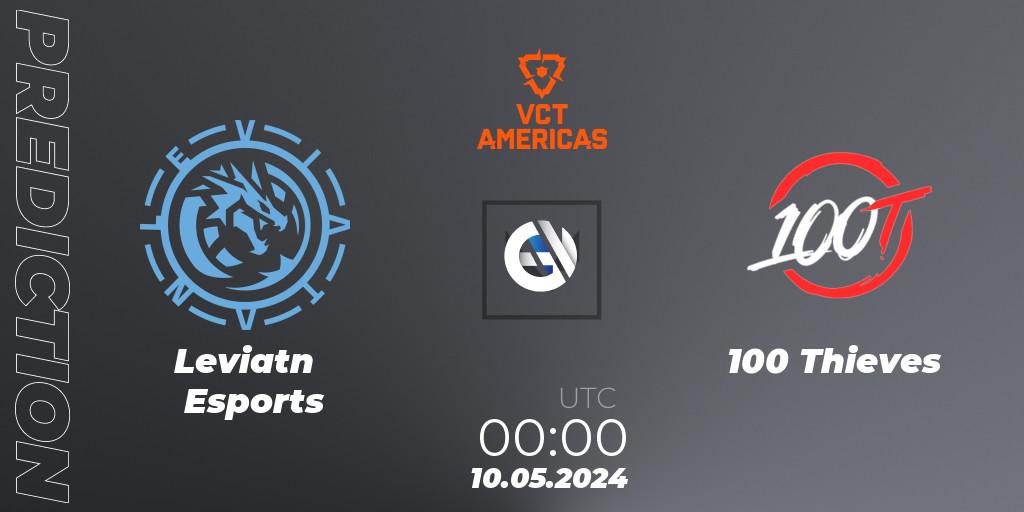 Leviatán Esports vs 100 Thieves: Match Prediction. 09.05.2024 at 23:10, VALORANT, VCT 2024: Americas League - Stage 1